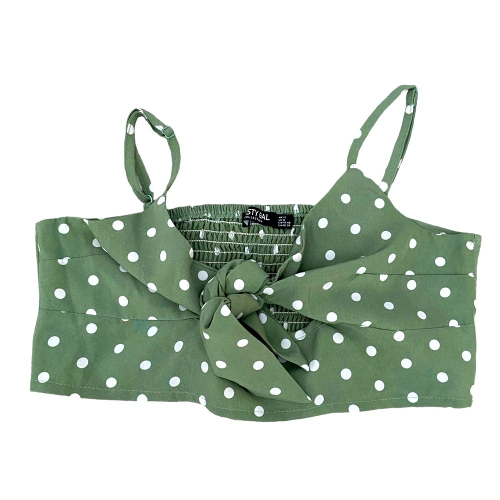 NASTY GAL POLKA DOT BRA TOP SIZE 8